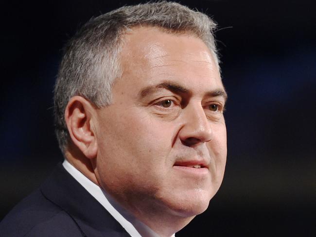 Australian Federal Treasurer Joe Hockey addresses a forum of Tax Institute and Chartered Accountants from Australia and New Zealand at the Westin Hotel in Sydney, Monday, Aug. 24, 2015. Joe Hockey had previously announced Goods purchased online will be subject to GST from July 1, 2017 after state and federal treasurers agreed to abolish the current $1000 threshold. (AAP Image/Dan Himbrechts) NO ARCHIVING