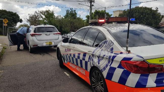 The woman’s car was stopped on Harris St, Willoughby: Picture: NSW Police.