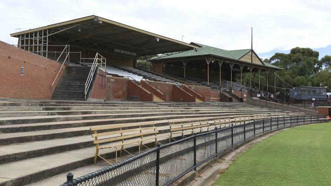 The SANFL has plans to upgrade Thebarton Oval, a possible new home for the Adelaide Crows. Picture: Naomi Jellicoe