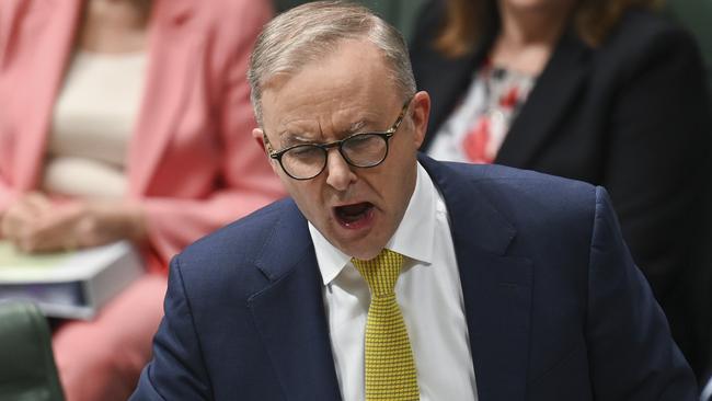 CANBERRA, AUSTRALIA, NewsWire Photos. AUGUST 9, 2023: Prime Minister Anthony Albanese during Question Time at Parliament House in Canberra. Picture: NCA NewsWire / Martin Ollman