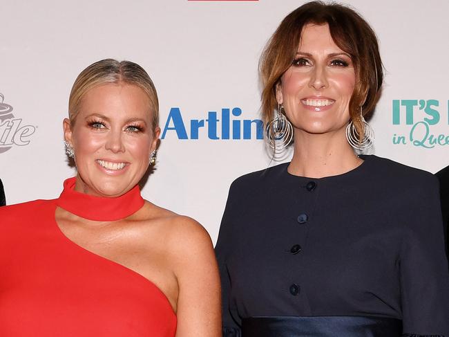 (L-R) David Koch, Samantha Armytage, Natalie Barr and Mark Beretta arrives at the 2019 Logie Awards at The Star Casino on the Gold Coast, Sunday, June 30, 2019. (AAP Image/Dan Peled) NO ARCHIVING, EDITORIAL USE ONLY