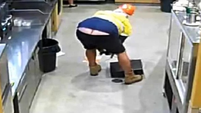 CCTV footage of the man taking the register from Zarraffa's Ormeau. Photo supplied