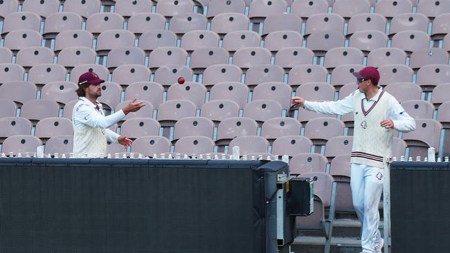 The MCG has already hosted a Shield game with the turf wicket, watched by a handful of fans. Picture: Graham Denholm