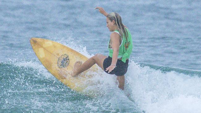 Early Saturday heats of The Burleigh Heads Boardriders Single Fin Festival.Picture: Glenn Campbell