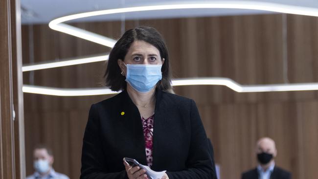 NSW Premier Gladys Berejiklian speaks at the daily COVID-19 update. Picture: Getty