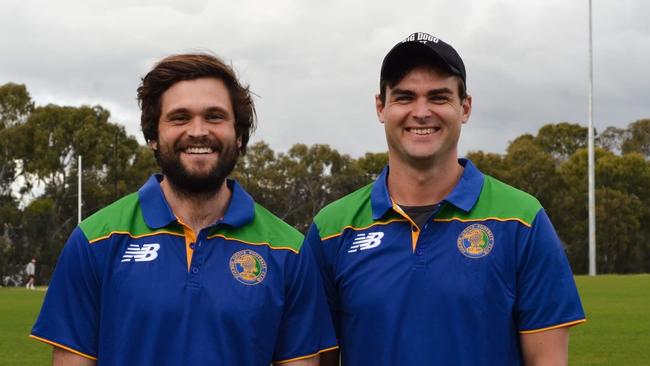 Golden Grove recruits and Norwood premiership players Cam Shenton (left) and Lewis Johnston (right) continue to find success with their new club. Picture: Golden Grove Football Club