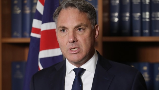 Deputy Prime Minister Richard Marles met with French Minister for Armed Forces Minister Sébastien Lecornu on Saturday and says the compensation payout is a huge step forward in smoothing things over with the French. Picture: NCA NewsWire / David Crosling.