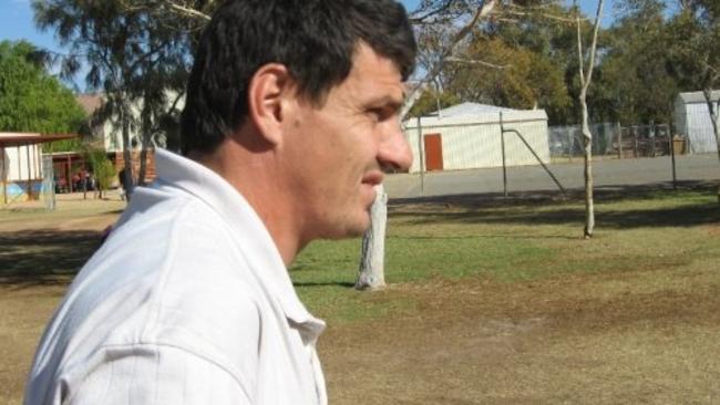 Daniel Holdom at a primary school sports day in Alice Springs. Picture: Facebook