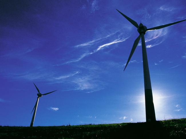 Windy Hill Wind Farm power turbine electricity generator in Queensland. towers power windmills/Windmills