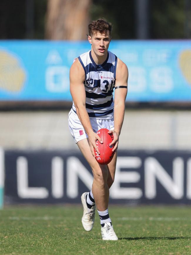 Oscar Murdoch in action for Geelong VFL. Picture: Rob Lawson/AFL Photos