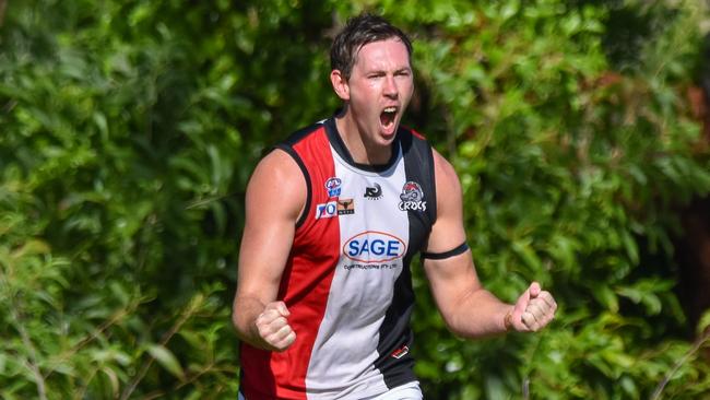 Sam Dunstan, playing for Southern District’s recently, has been one of the best for Donald this season. Picture: Tymunna Clements / AFLNT Media.