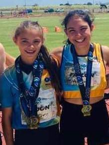 Mackay Athletics Club’s Ayla Moon and Alleah Fallon. Picture: Supplied.