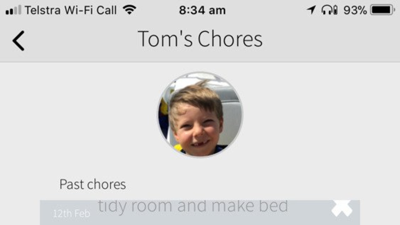 Shots of how the Chore Scout app works.