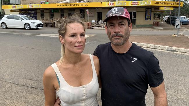 Northern Rivers Hotel licensee Guy Hannigan and his partner Monique Blackie were gutted when they found their North Lismore pub had been looted on Saturday, March 5, 2022. Picture: Stuart Cumming