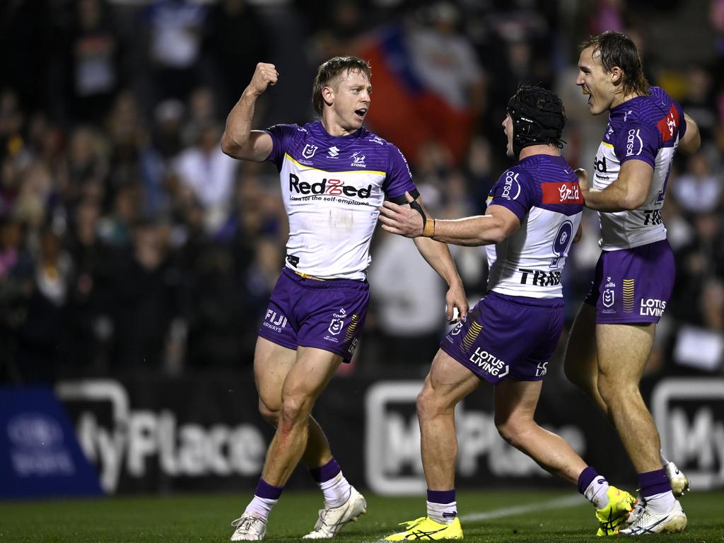 Melbourne have all but secured the minor premiership, with the win putting them four-points clear at the top of the ladder. Picture: NRL Imagery