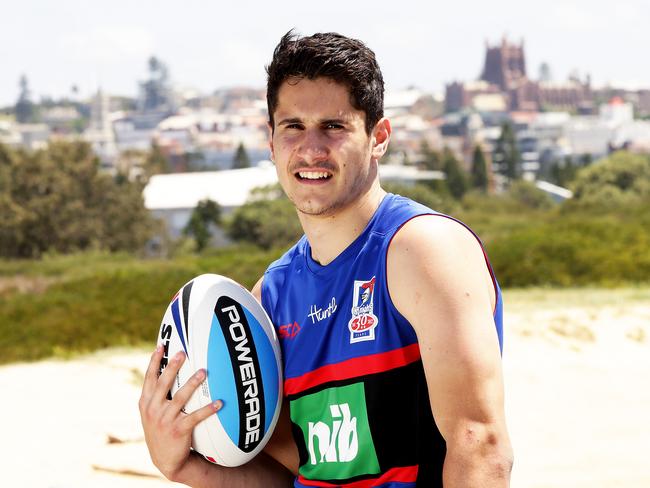 Jack Johns, son of Matty Johns, has signed with the Newcastle Knights. Picture: Peter Lorimer.