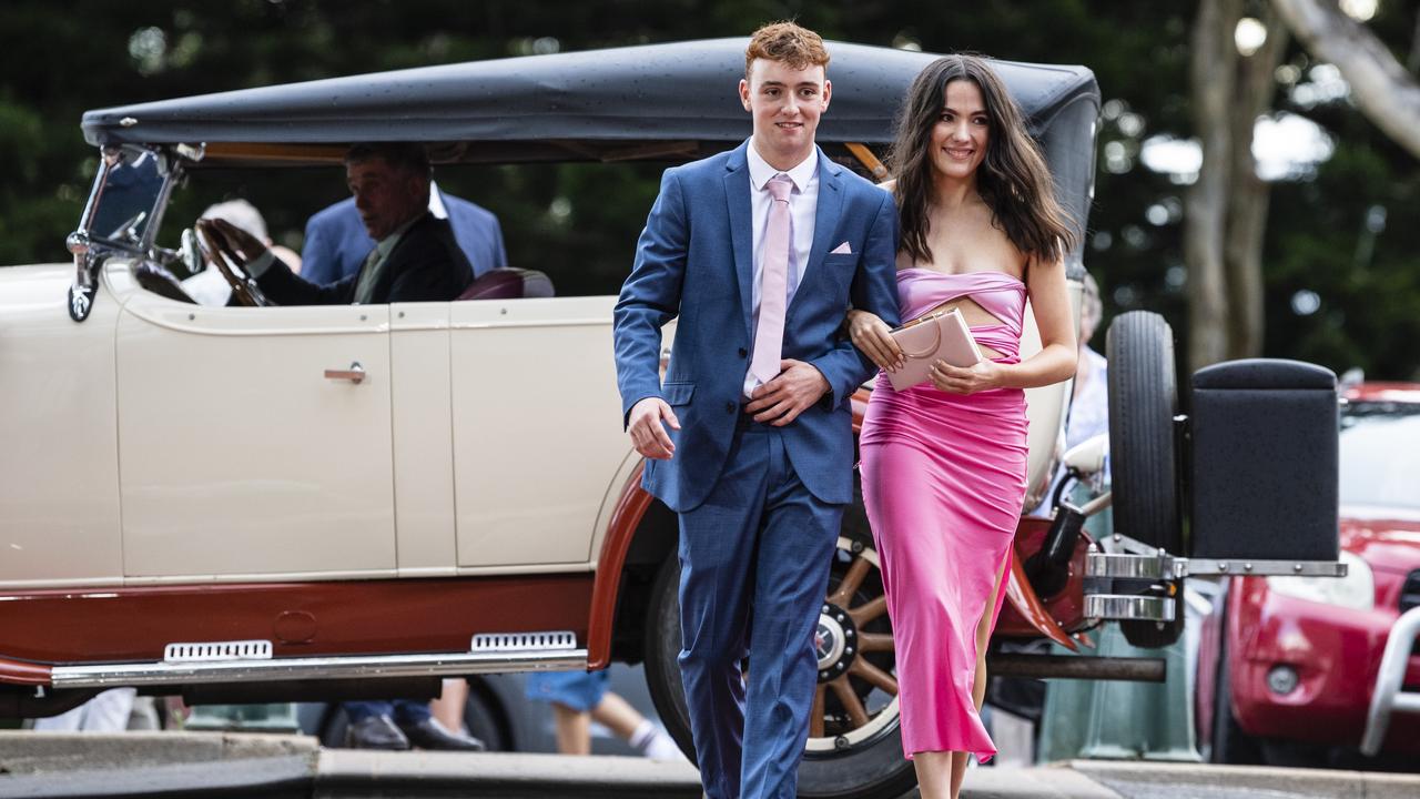 Thomas Wederell and partner Brooke Gothmann at St Mary's College formal at Picnic Point, Friday, March 24, 2023. Picture: Kevin Farmer