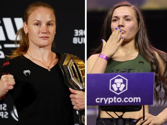 Valentina Shevchenko and Erin Blanchfield.