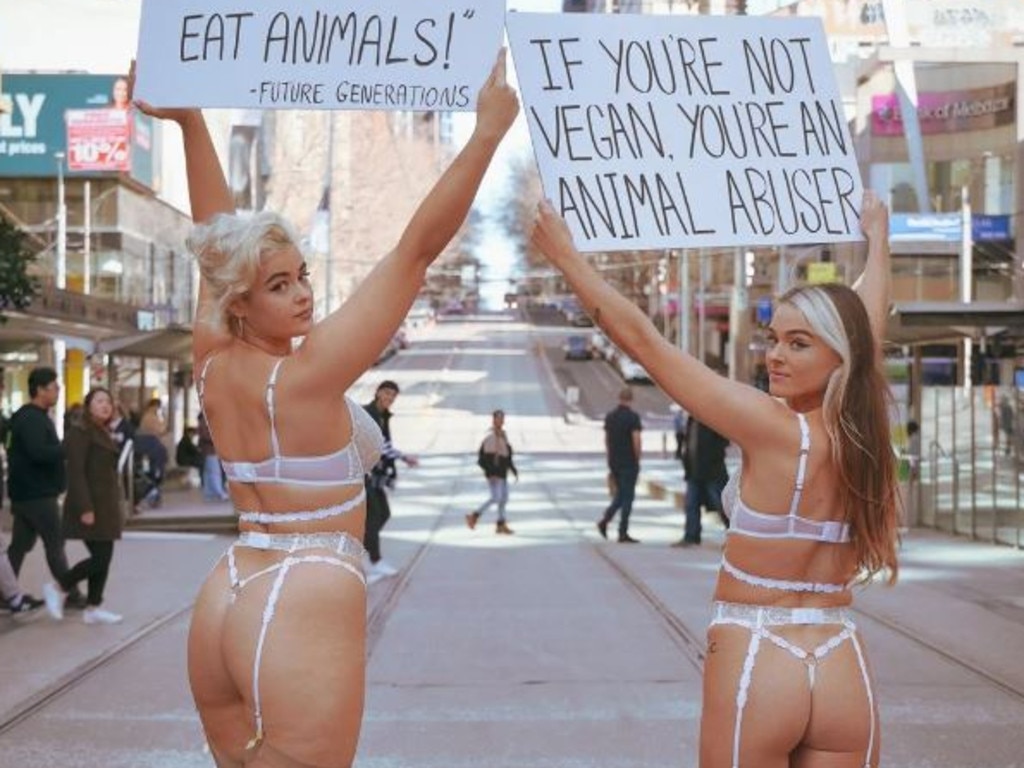 Vegan activist Tash Peterson joins PETA for gross animal rights