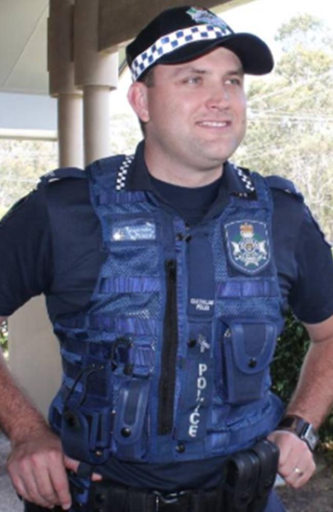 Constable Ben Condon still undergoes physiotherapy for soft tissue damage to his leg, which the court heard was not seriously injured.