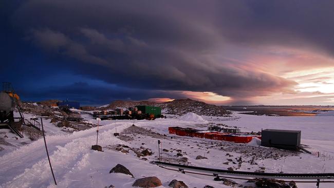 Australian Antarctic Division’s Casey Station in Antarctica. Picture: AFP