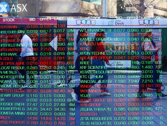 SYDNEY, AUSTRALIA : NewsWire Photos- AUGUST 07 2024. A view of the digital boards at the Australian Stock Exchange at the ASX in Sydney with the US market causing havoc on the Australian Economy. Picture: NewsWire /Gaye Gerard