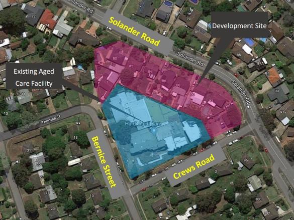 An aerial view of the development site. Picture: Supplied