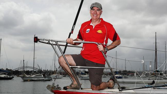 Major Murray Stewart is steering the smallest boat south.