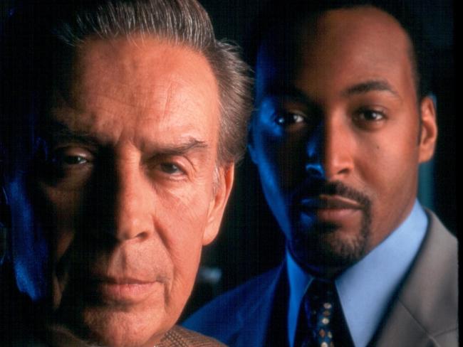 Law &amp; Order detectives Lennie Briscoe and Ed Green.