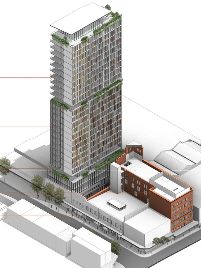 Early plans for the former Waltons department store site in Fortitude Valley.