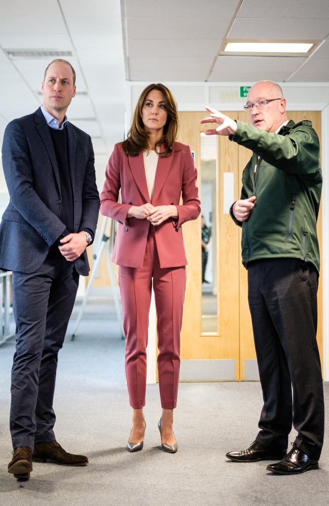 Prince William and Kate Middleton spoke with Chief Executive of the London Ambulance Service, Garrett Emmerson, during the visit. Picture: Getty Images.