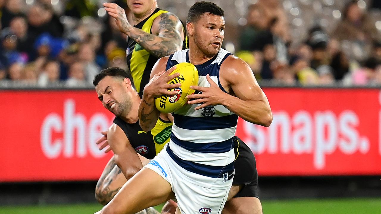 Brandan Parfitt is now an AFL premiership winner with Geelong. Picture: Quinn Rooney/Getty Images