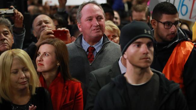 Nationals MP Barnaby Joyce attended a rally against the Reproductive Health Care Reform Bill 2019, in Martin Place last week. Picture: Justin Lloyd