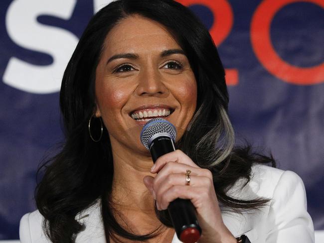 Democratic presidential candidate US Representative Tulsi Gabbard remains in the race despite only having one delegate. Picture: Getty