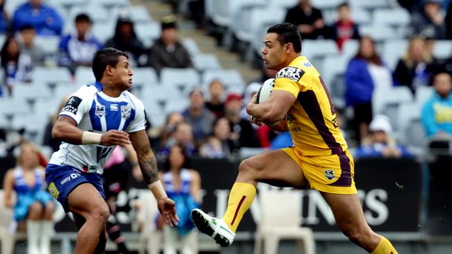 Ben Te'o was a menace for defences during his first stint with the Broncos. Picture: Gregg Porteous