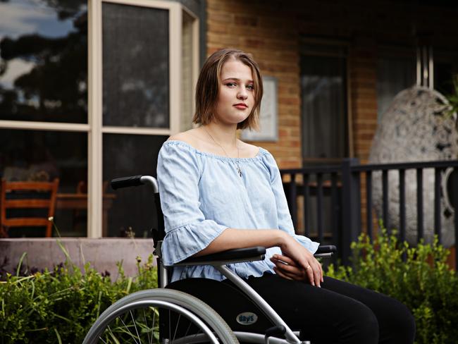 Danica McDougall 17, has Lyme disease shot at her home in Manly Vale. Picture: Adam Yip / Manly Daily