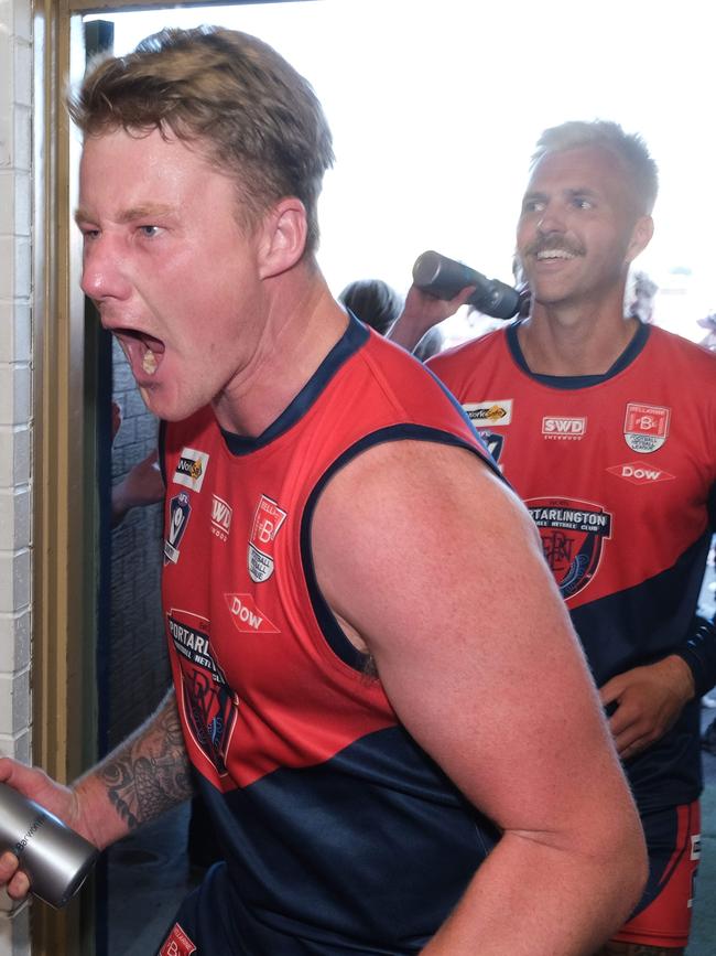 Stephen Heppel had a strong physical presence in the forward line for the Demons. Picture: Mark Wilson
