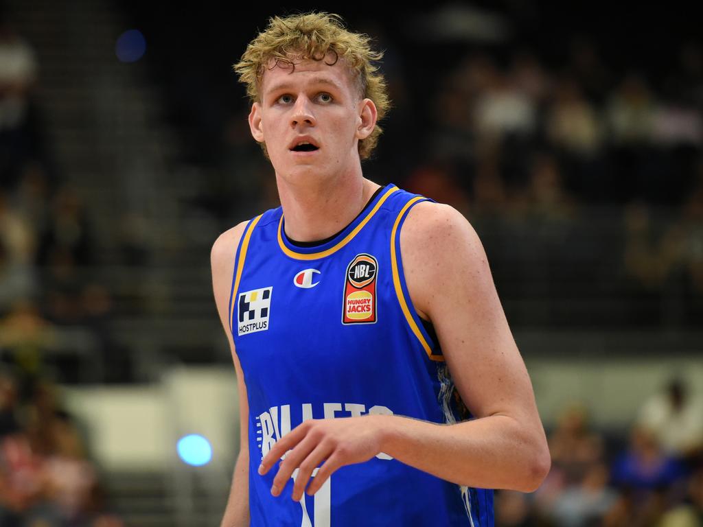 Giant teen Rocco Zikarsky appears a can’t-miss prospect. Picture: Getty Images/NBL