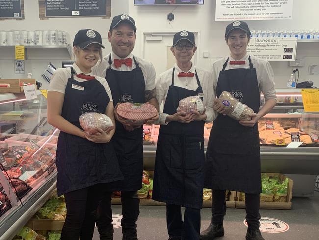 Baa Moo Oink's Sarah Gulliver, Mick Seaford, Audrey Bovaird and Kaine Parker. Pic: PAULA THOMPSON