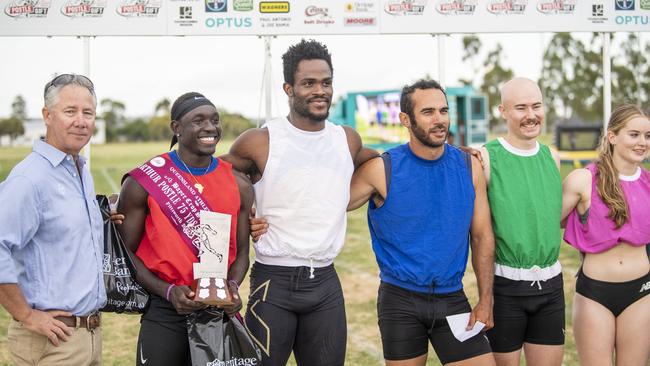 Anas Abu Ganaba wins the Arthur Postle Gift in Pittsworth. Saturday, December 10, 2022. Picture: Nev Madsen.