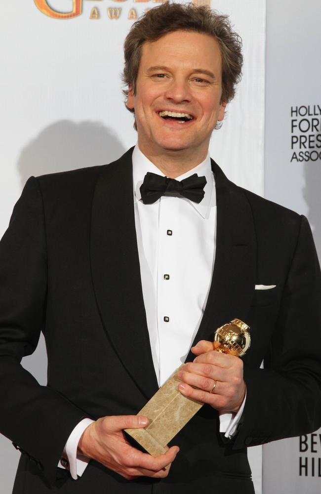 Colin Firth with his best actor Oscar at the Academy Awards in 2011.