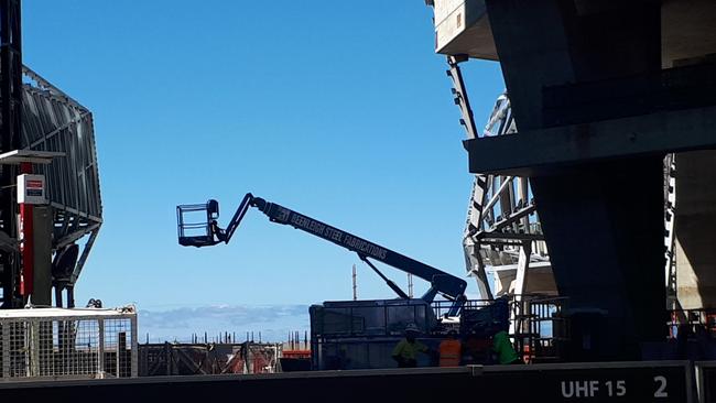 The Jewel construction site is currently empty after workers staged a walk out amid safety concerns.