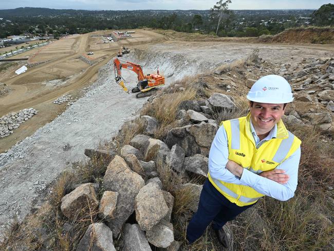 3/7/2023: Nick Kostellar, Development Director of Frasers Property Australia, during a first look new $500m master planned community The Quarry, Keperra by Frasers Property Australia , Brisbane. pic Lyndon Mechielsen/Courier Mail