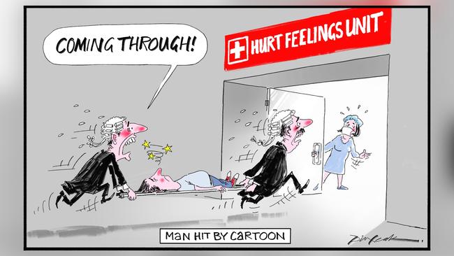 Bill Leak, Man Hit by Cartoon, 2016