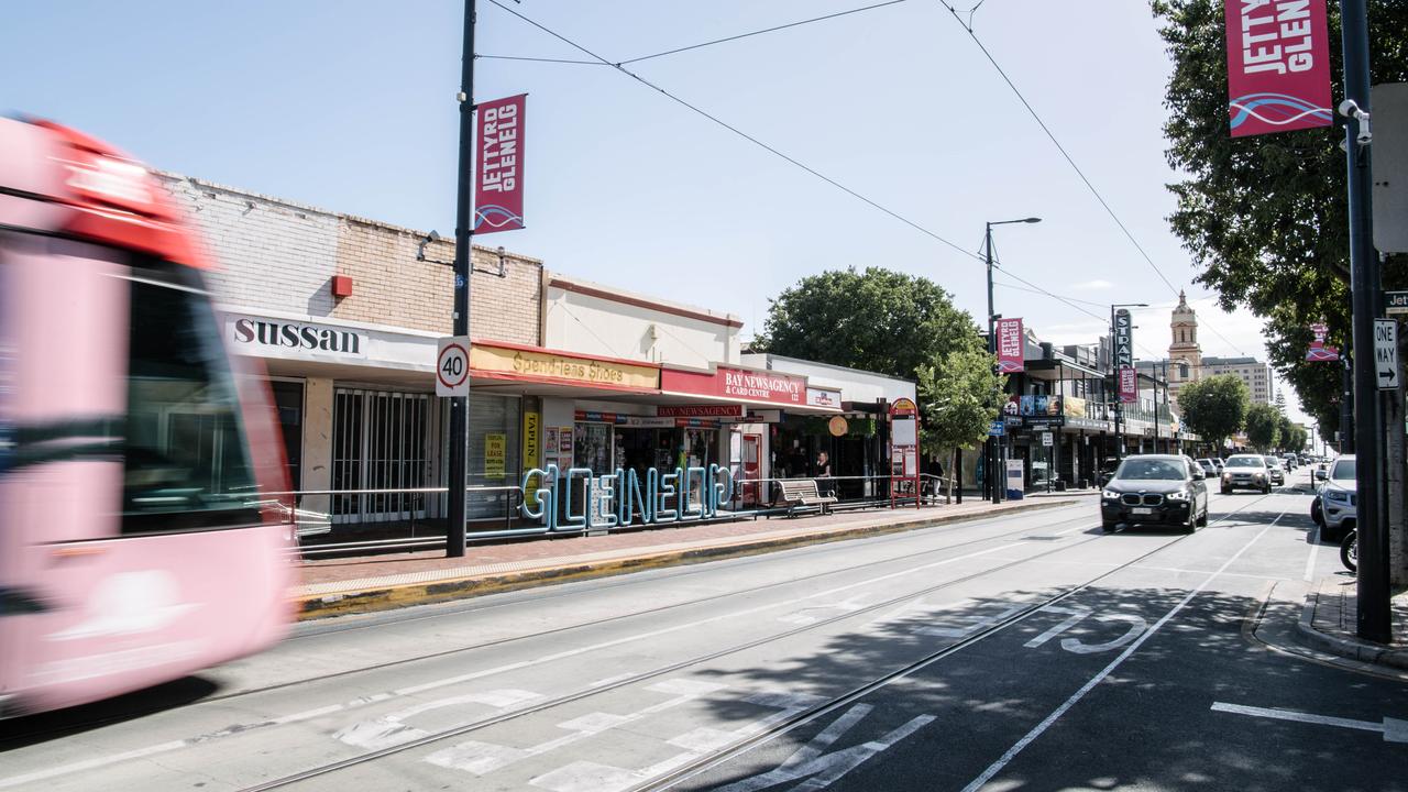 A trail bike was allegedly driving dangerously along Jetty Road, Glenelg, overnight. Picture: AAP/Morgan Sette