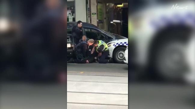 Driver arrested after Bourke St ramming