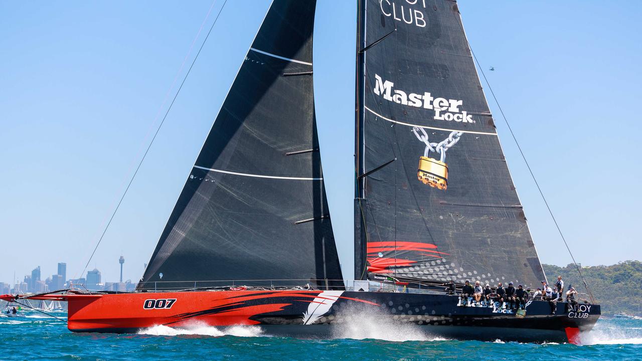 Master Lock Comanche was second yacht out to sea. Picture: Justin Lloyd.