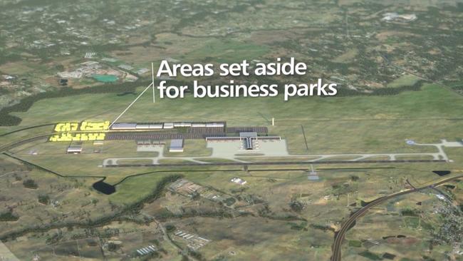 An artist’s impression of the new Badgerys Creek Airport.