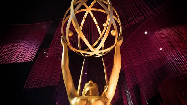 (FILES) In this file photo taken on September 12, 2019 an Emmy statue is seen at the entrance to the 71st Emmy Awards Governors Ball press preview at LA Live in Los Angeles, California. - The Emmy Awards have plummeted to a new all-time ratings low, with grand farewells for "Game of Thrones" and "Veep" and a night of surprise winners failing to entice viewers. The show was watched by just 6.9 million US viewers on September 22, 2019, broadcaster Fox said -- down from the already record-low 10.2 million who tuned in last year.Viewers watching the Emmys, television's answer to the Oscars, have halved since 2014. (Photo by Mark RALSTON / AFP)