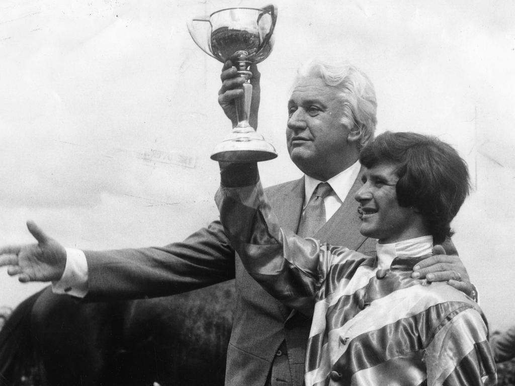 Governor-General Sir John Kerr at the Melbourne Cup almost two years after the dismissal.